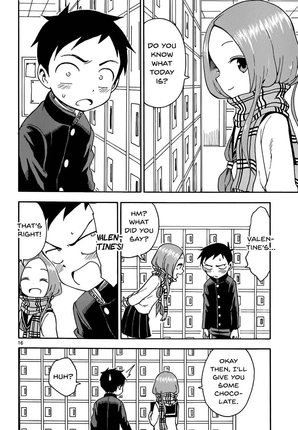 Karakai Jouzu no Takagi-san Chapter 45 page 16 - Chapter 45: Valentine's