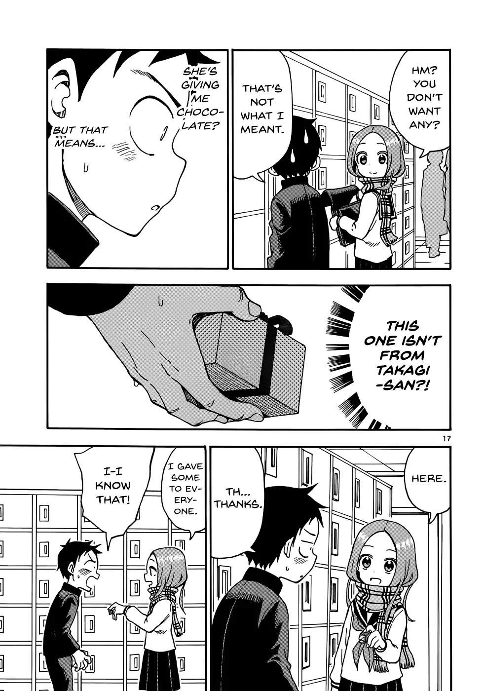 Karakai Jouzu no Takagi-san Chapter 45 page 17 - Chapter 45: Valentine's
