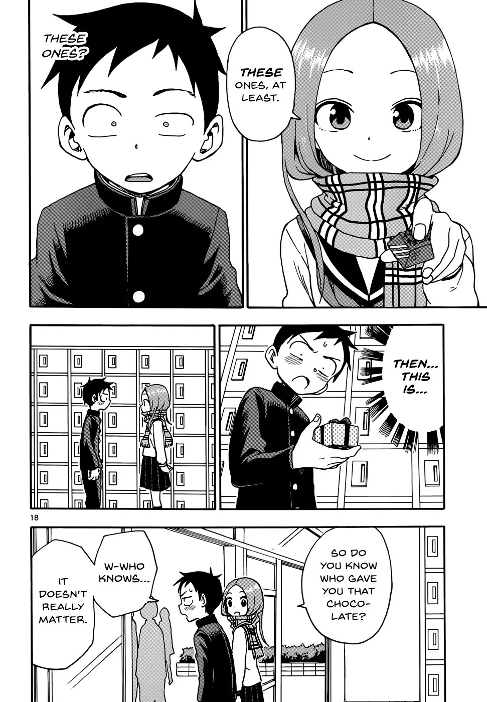 Karakai Jouzu no Takagi-san Chapter 45 page 18 - Chapter 45: Valentine's