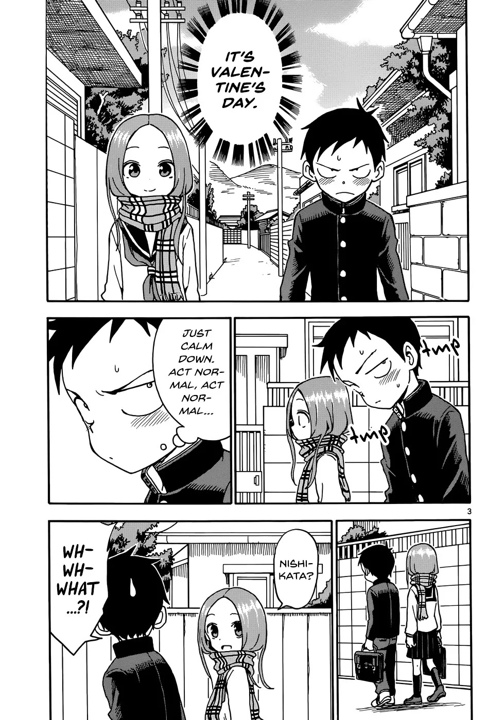 Karakai Jouzu no Takagi-san Chapter 45 page 3 - Chapter 45: Valentine's
