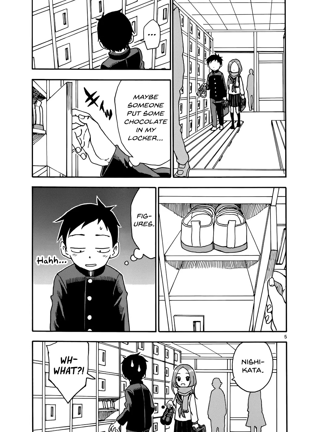 Karakai Jouzu no Takagi-san Chapter 45 page 5 - Chapter 45: Valentine's