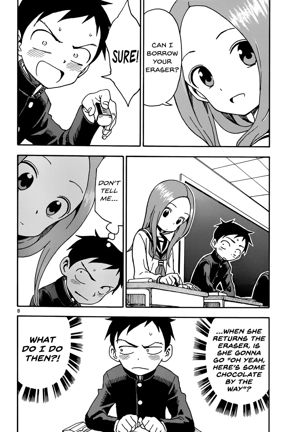 Karakai Jouzu no Takagi-san Chapter 45 page 8 - Chapter 45: Valentine's