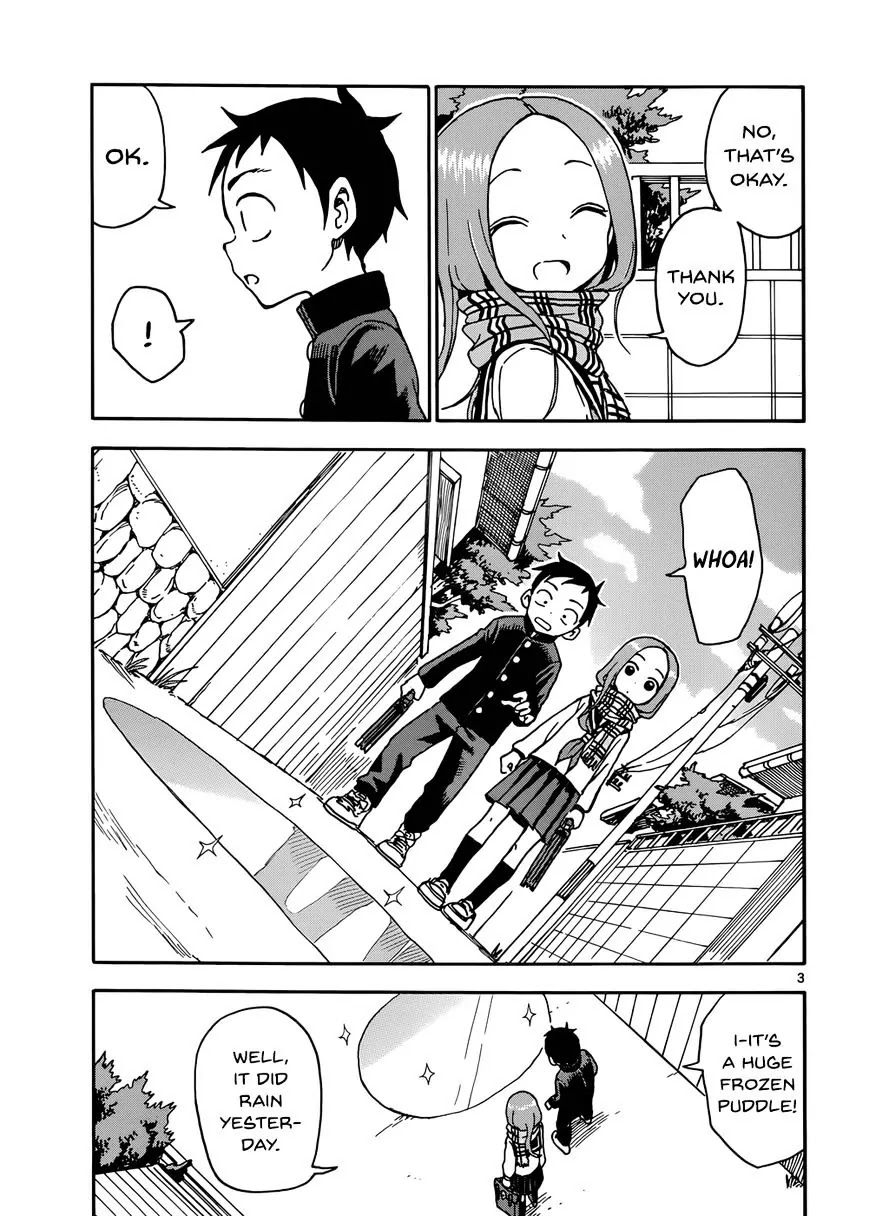 Karakai Jouzu no Takagi-san Chapter 46 page 3 - Chapter 46: Ice