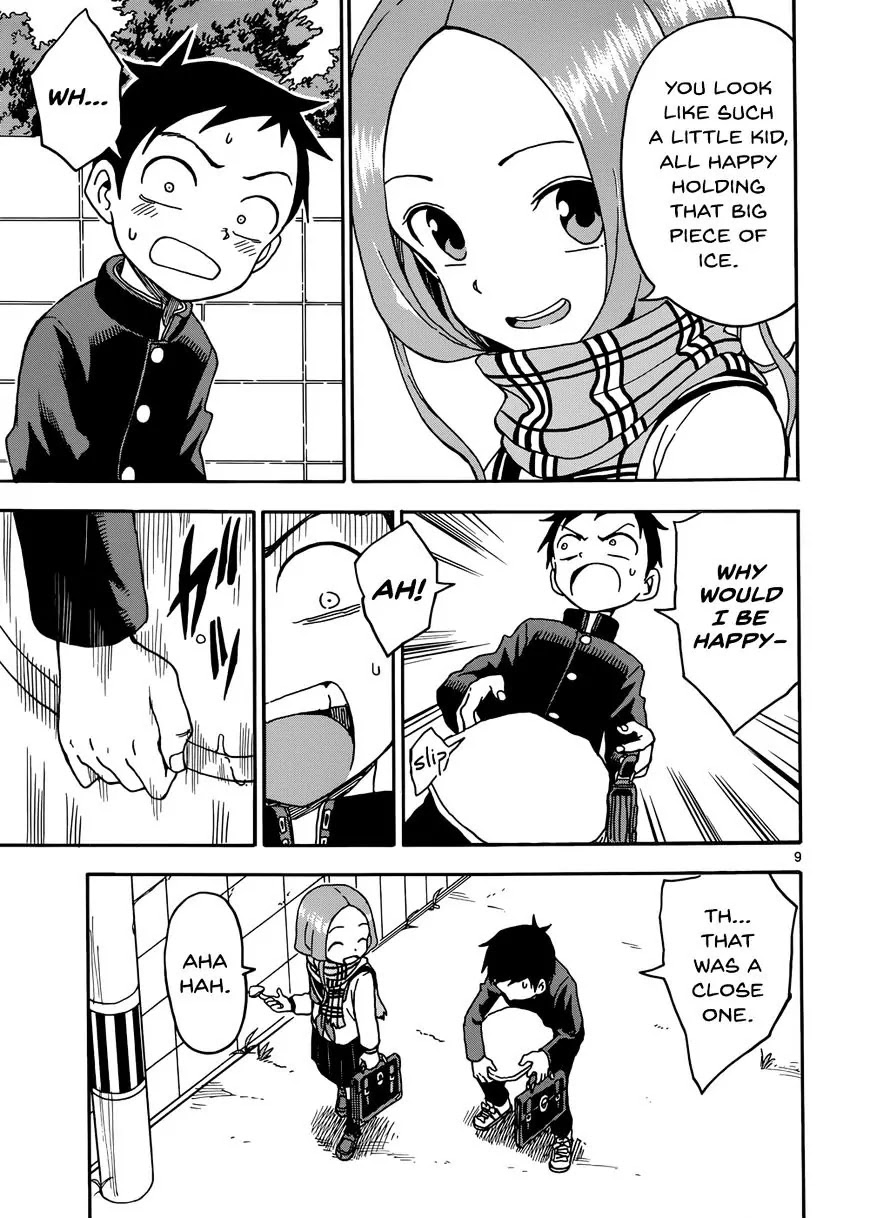 Karakai Jouzu no Takagi-san Chapter 46 page 9 - Chapter 46: Ice