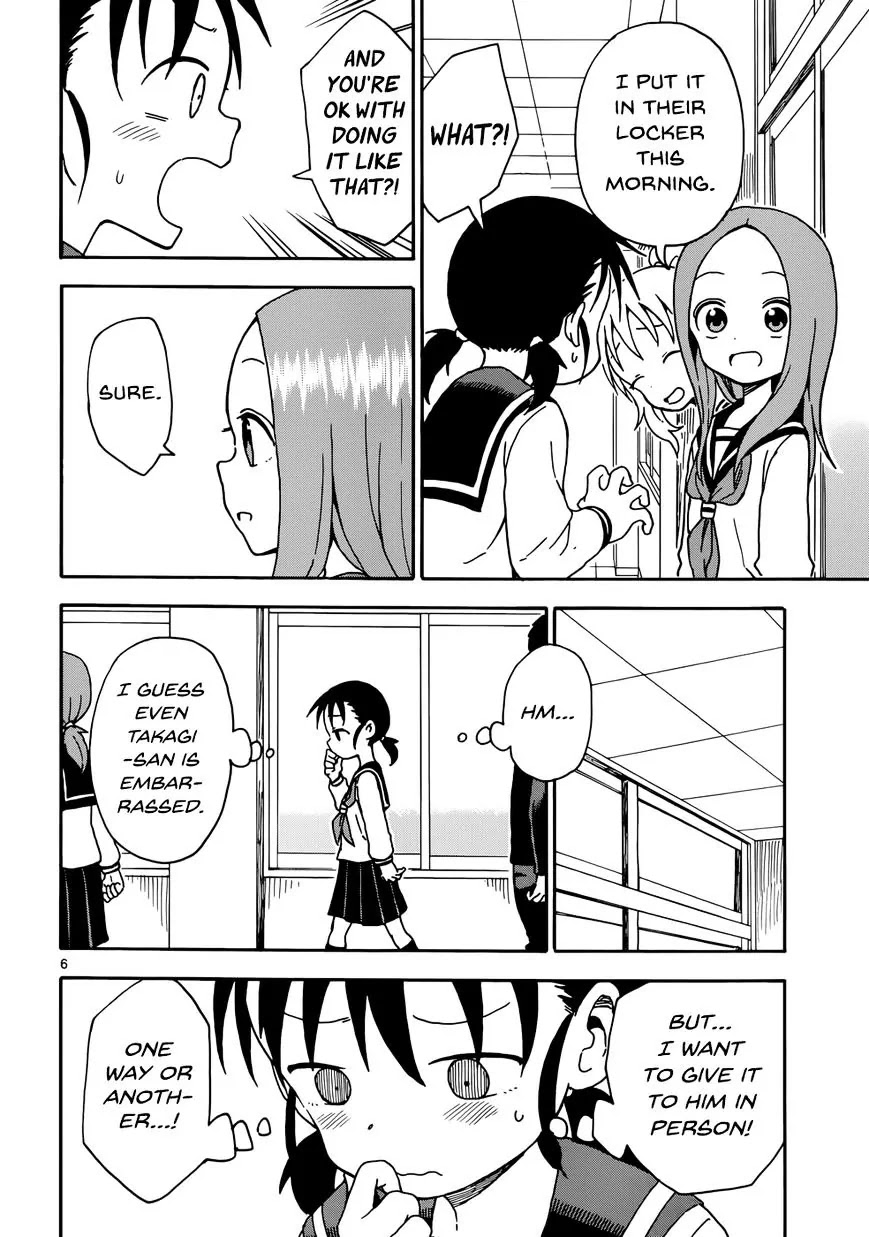 Karakai Jouzu no Takagi-san Chapter 47 page 6 - Chapter 47: Mano-Chan The Classmate