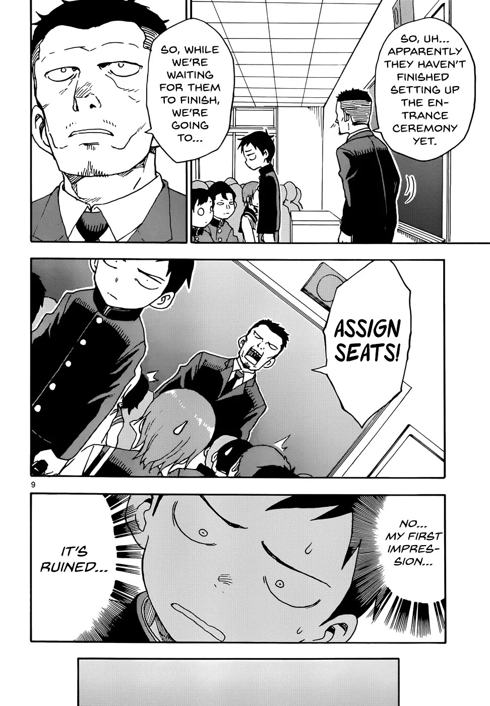 Karakai Jouzu no Takagi-san Chapter 48 page 9 - Chapter 48: Entrance Ceremony
