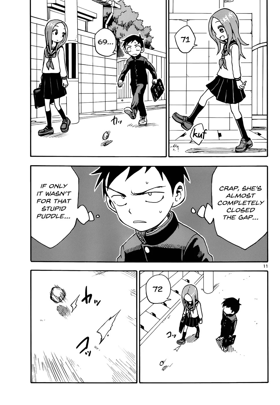 Karakai Jouzu no Takagi-san Chapter 49 page 11 - Chapter 49: Rock Kicking