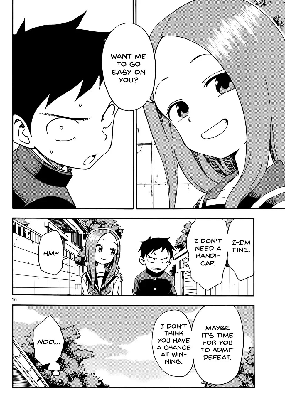 Karakai Jouzu no Takagi-san Chapter 49 page 16 - Chapter 49: Rock Kicking