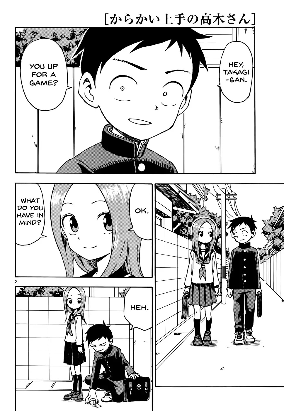 Karakai Jouzu no Takagi-san Chapter 49 page 2 - Chapter 49: Rock Kicking