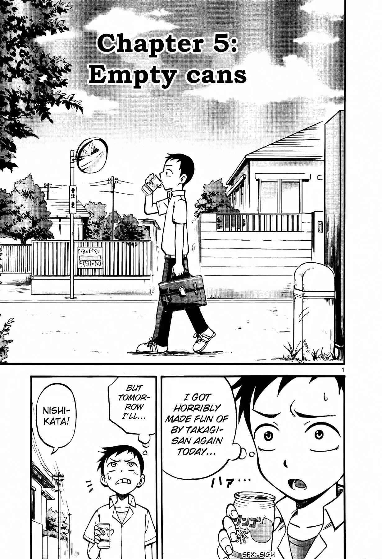 Karakai Jouzu no Takagi-san Chapter 5 page 2 - Chapter 5: Empty cans