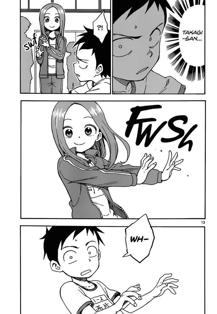 Karakai Jouzu no Takagi-san Chapter 51 page 14 - Chapter 51: Fitness Test