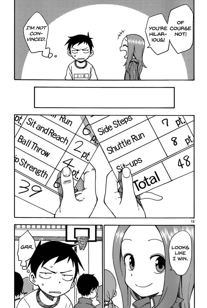 Karakai Jouzu no Takagi-san Chapter 51 page 16 - Chapter 51: Fitness Test