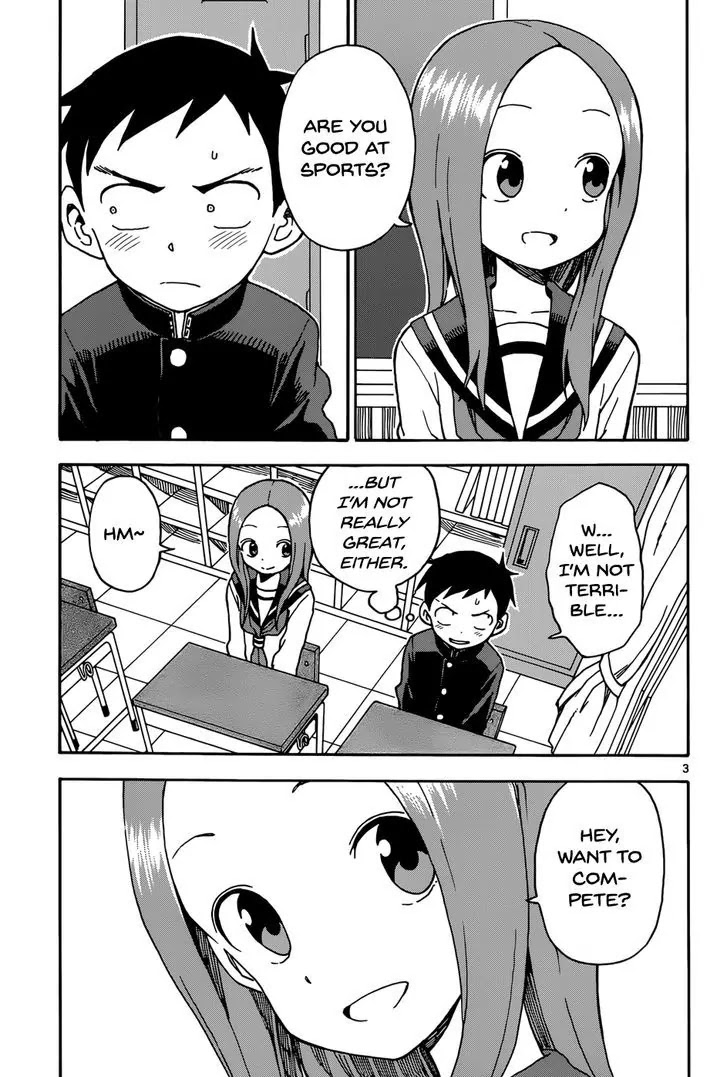 Karakai Jouzu no Takagi-san Chapter 51 page 4 - Chapter 51: Fitness Test
