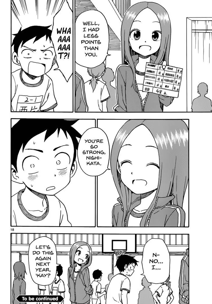 Karakai Jouzu no Takagi-san Chapter 52 page 18 - Chapter 52: Revenge