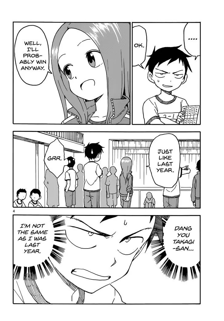 Karakai Jouzu no Takagi-san Chapter 52 page 4 - Chapter 52: Revenge