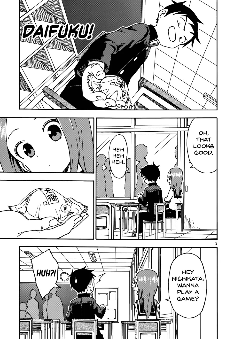Karakai Jouzu no Takagi-san Chapter 54 page 3 - Chapter 54: Daifuku