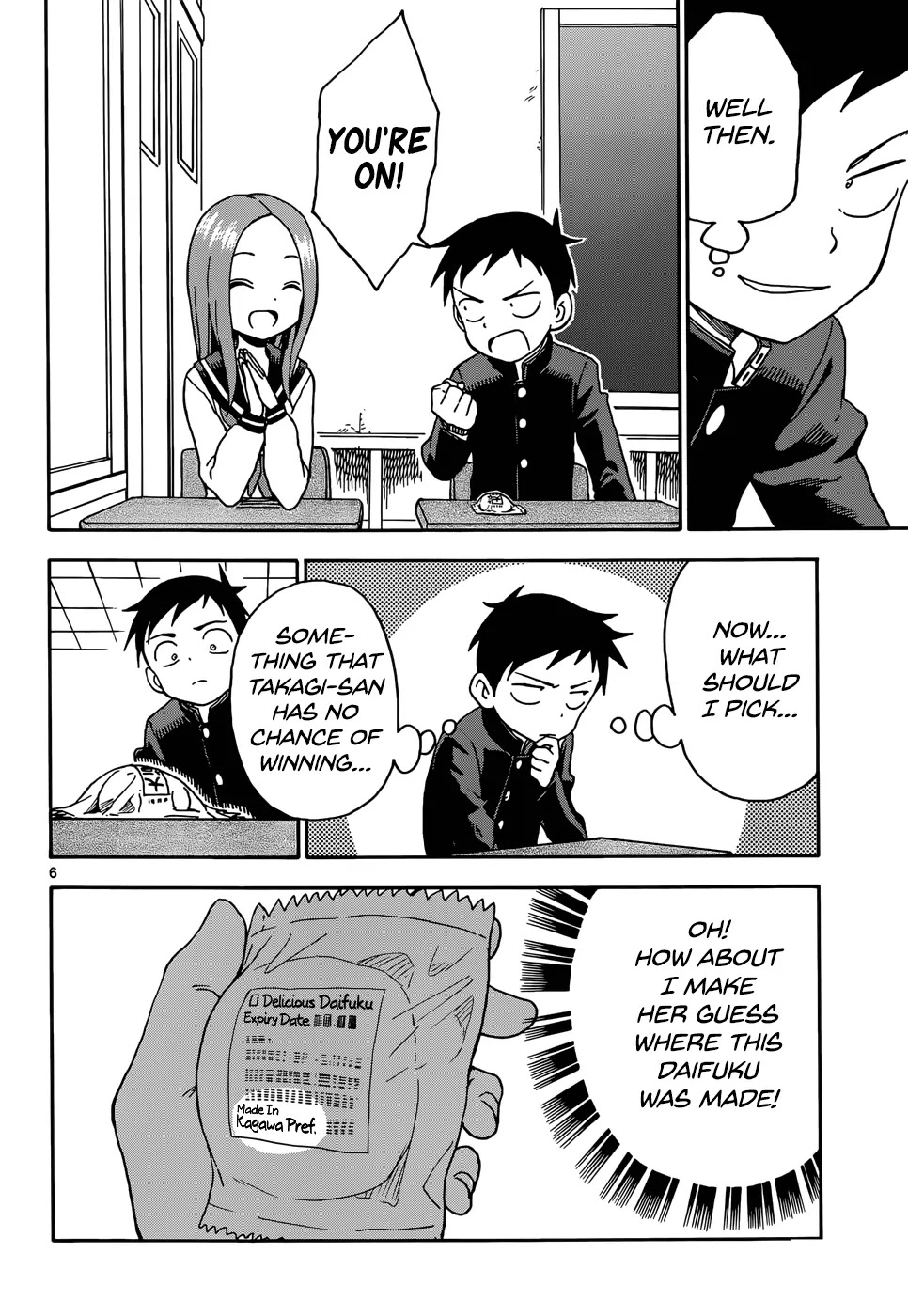 Karakai Jouzu no Takagi-san Chapter 54 page 6 - Chapter 54: Daifuku