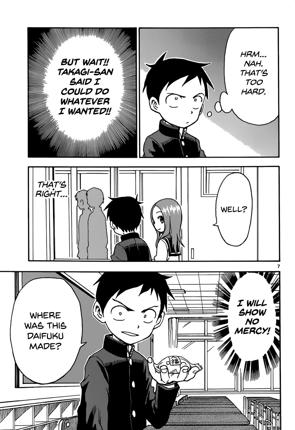 Karakai Jouzu no Takagi-san Chapter 54 page 7 - Chapter 54: Daifuku