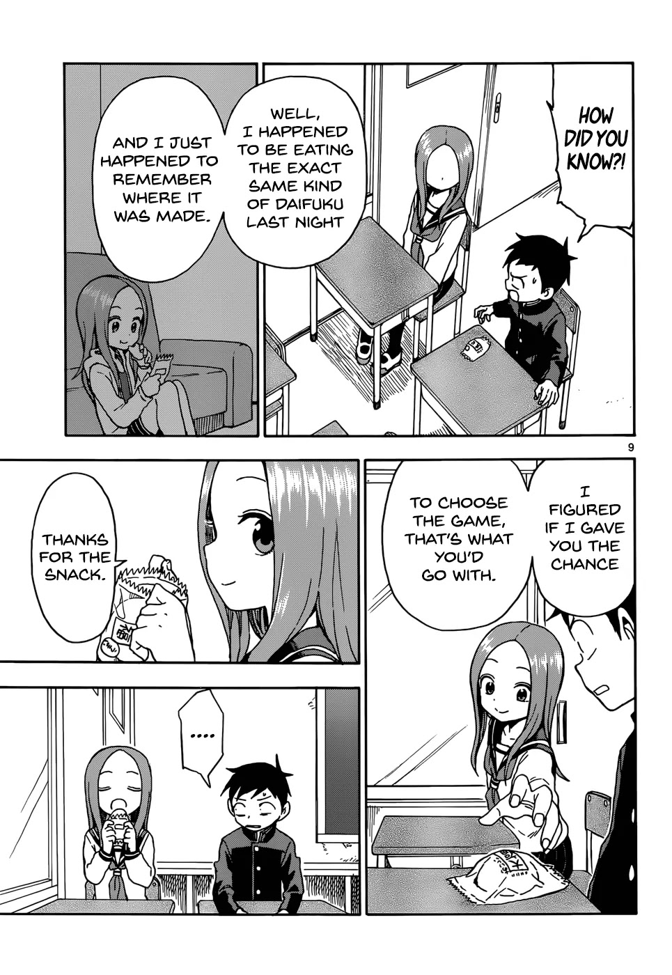 Karakai Jouzu no Takagi-san Chapter 54 page 9 - Chapter 54: Daifuku