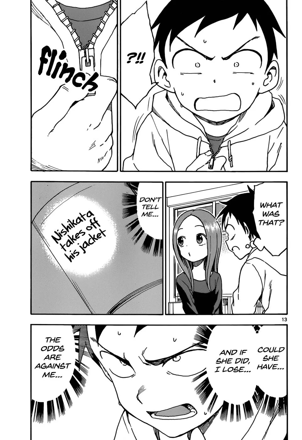 Karakai Jouzu no Takagi-san Chapter 55 page 13 - Chapter 55: T-Shirt