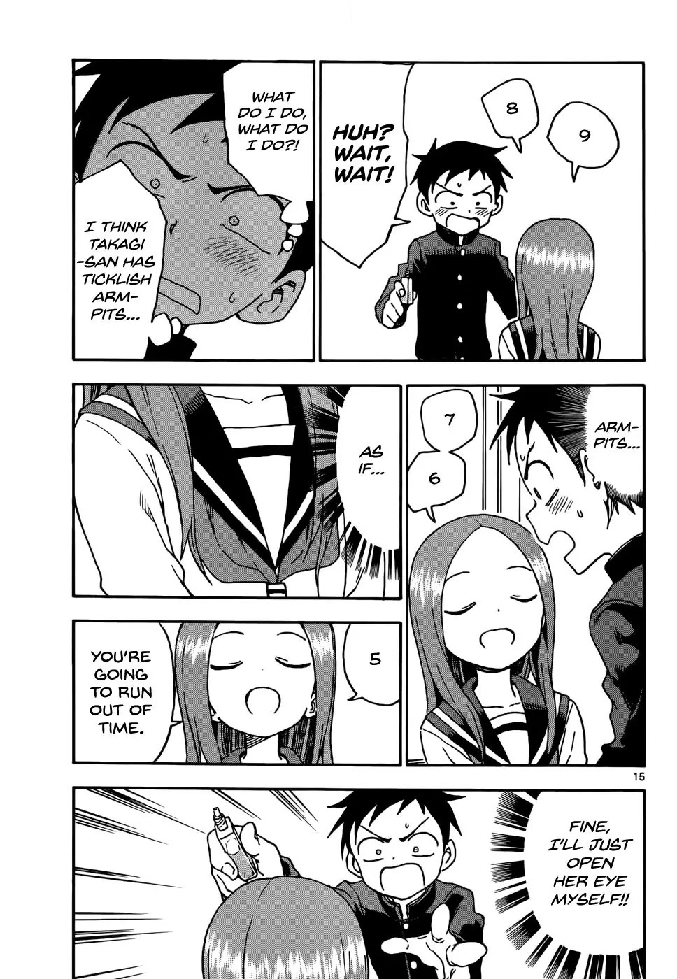 Karakai Jouzu no Takagi-san Chapter 56 page 15 - Chapter 56: Eyedrops