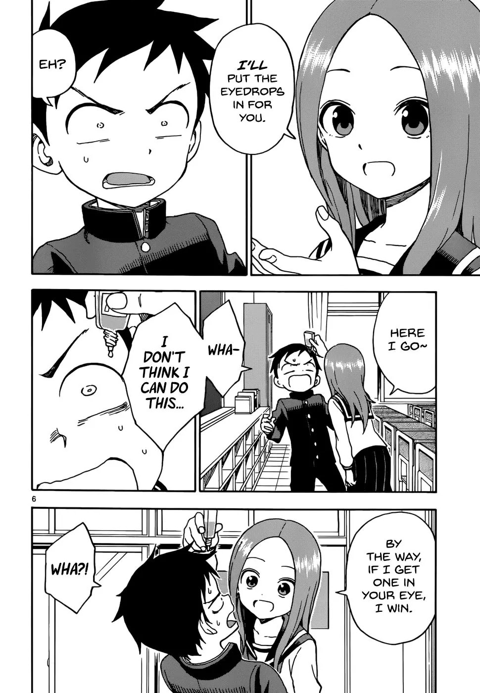 Karakai Jouzu no Takagi-san Chapter 56 page 6 - Chapter 56: Eyedrops