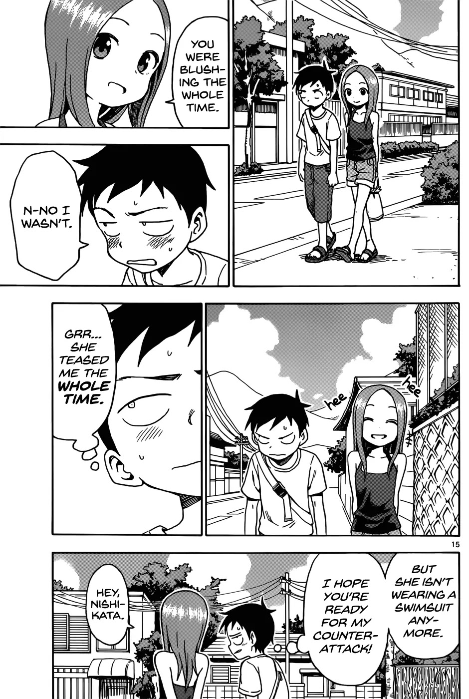 Karakai Jouzu no Takagi-san Chapter 59 page 15 - Chapter 59: Pool (Part 3)
