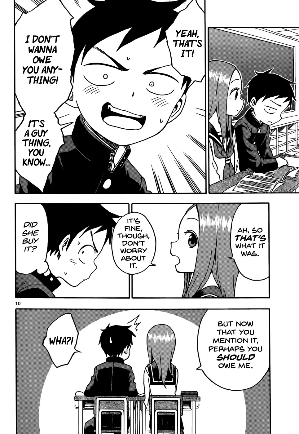 Karakai Jouzu no Takagi-san Chapter 61 page 10 - Chapter 61: Textbook