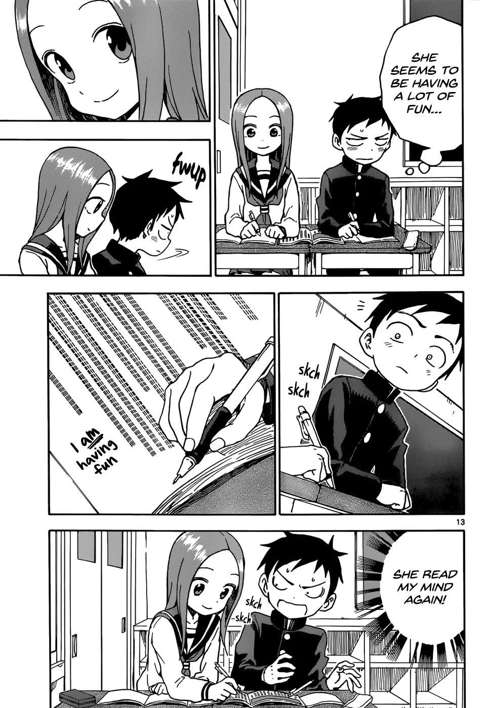 Karakai Jouzu no Takagi-san Chapter 61 page 13 - Chapter 61: Textbook