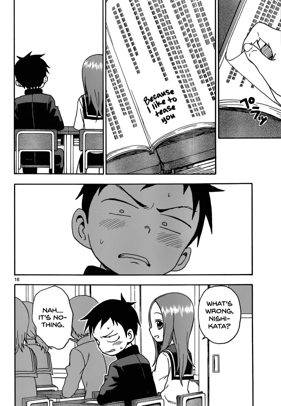 Karakai Jouzu no Takagi-san Chapter 61 page 16 - Chapter 61: Textbook