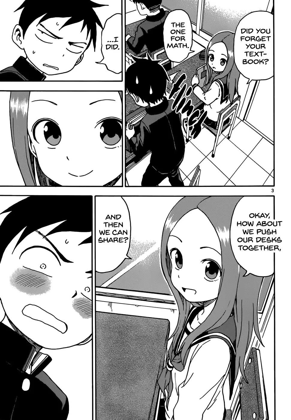 Karakai Jouzu no Takagi-san Chapter 61 page 3 - Chapter 61: Textbook