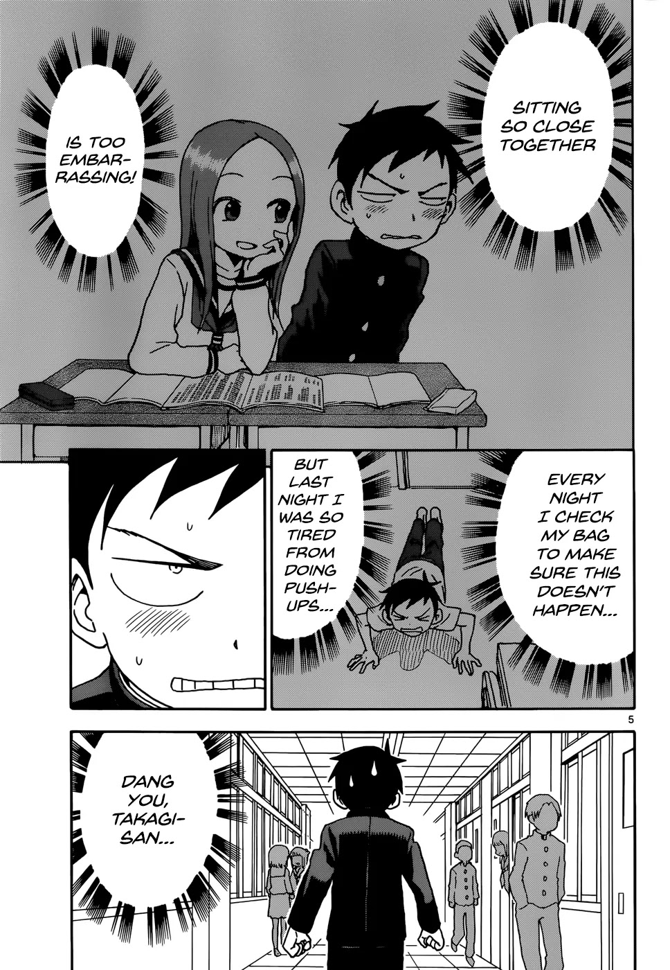 Karakai Jouzu no Takagi-san Chapter 61 page 5 - Chapter 61: Textbook