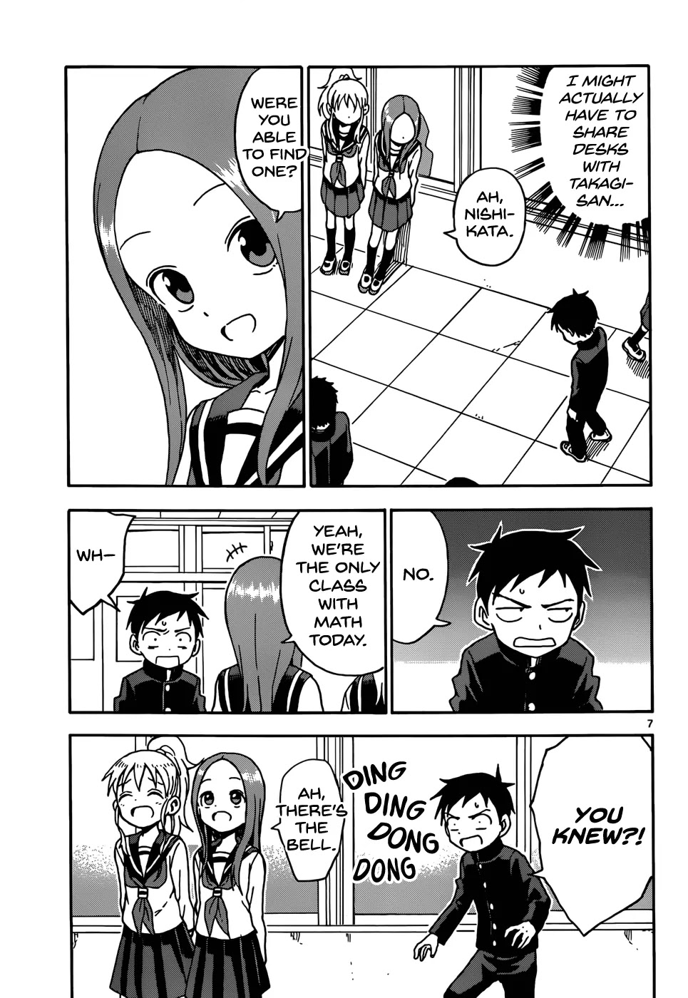Karakai Jouzu no Takagi-san Chapter 61 page 7 - Chapter 61: Textbook