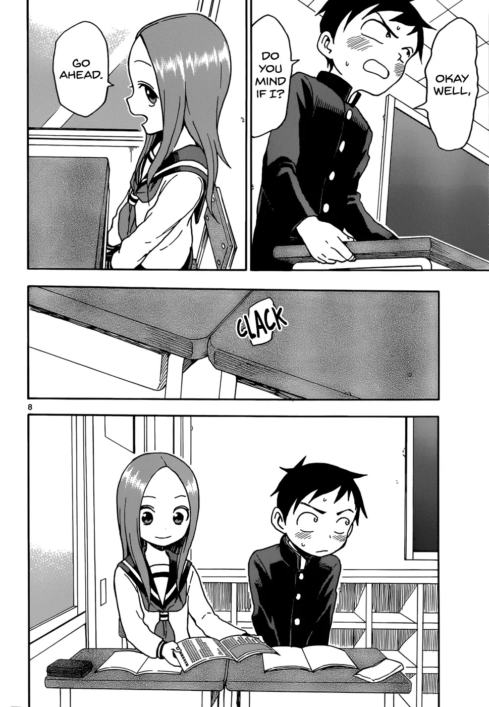 Karakai Jouzu no Takagi-san Chapter 61 page 8 - Chapter 61: Textbook