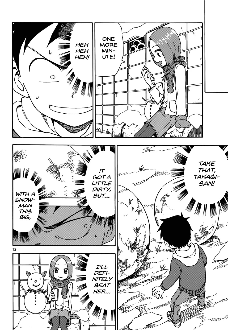 Karakai Jouzu no Takagi-san Chapter 62 page 12 - Chapter 62: Snowman