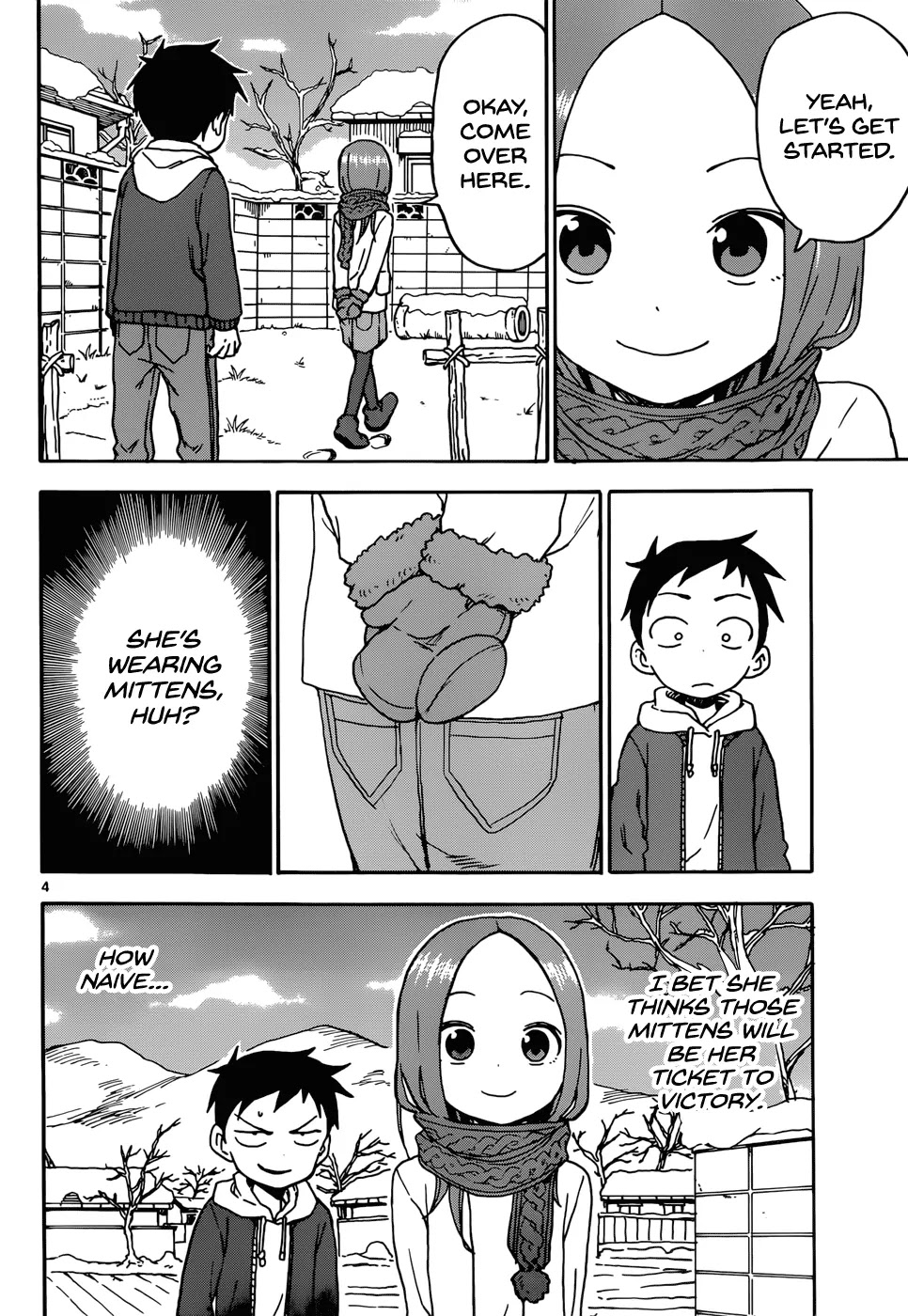 Karakai Jouzu no Takagi-san Chapter 62 page 4 - Chapter 62: Snowman