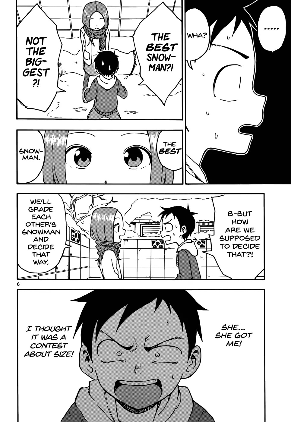 Karakai Jouzu no Takagi-san Chapter 62 page 6 - Chapter 62: Snowman