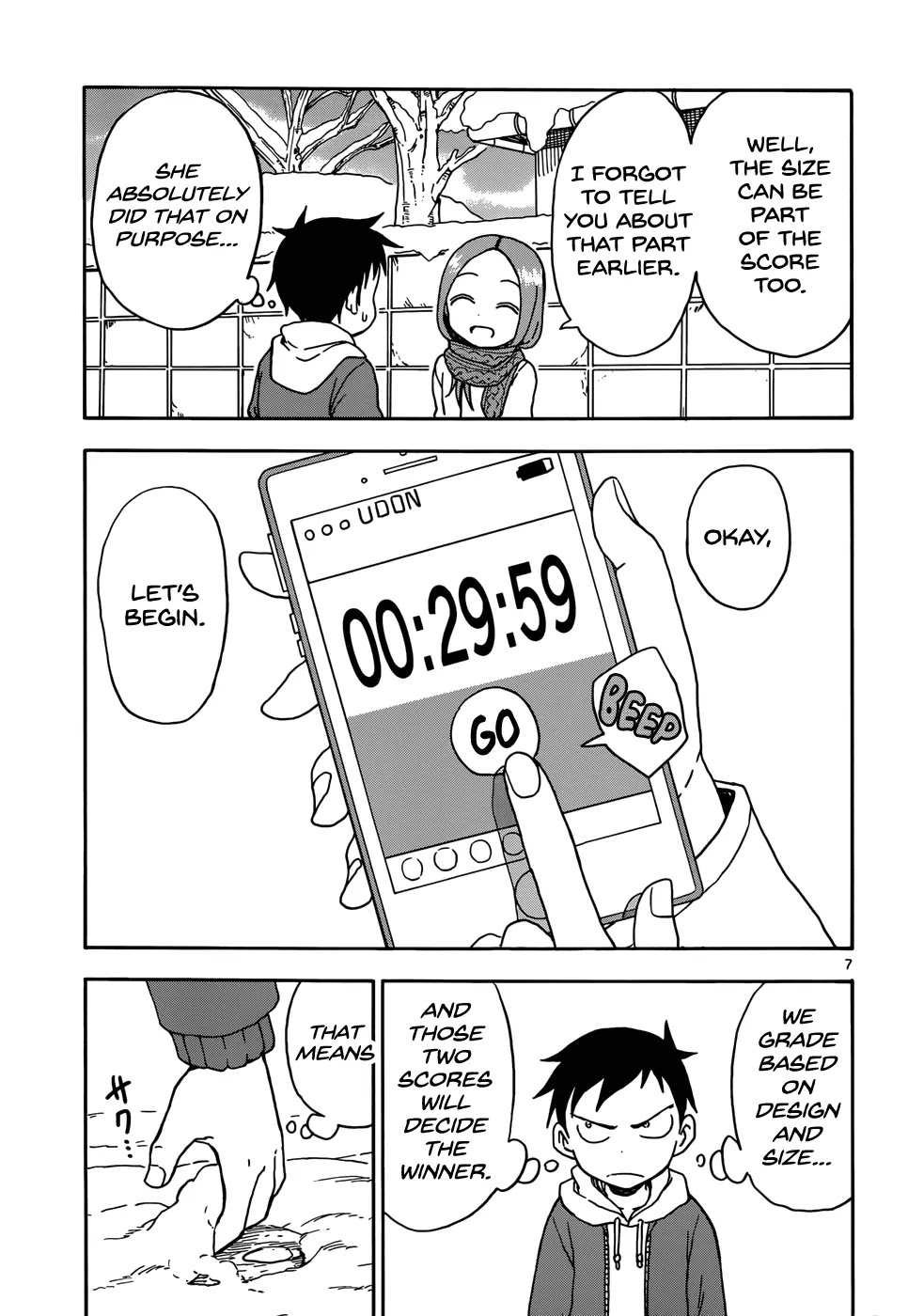 Karakai Jouzu no Takagi-san Chapter 62 page 7 - Chapter 62: Snowman