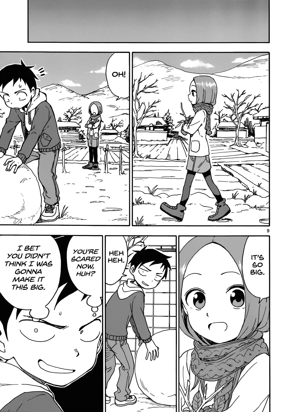 Karakai Jouzu no Takagi-san Chapter 62 page 9 - Chapter 62: Snowman