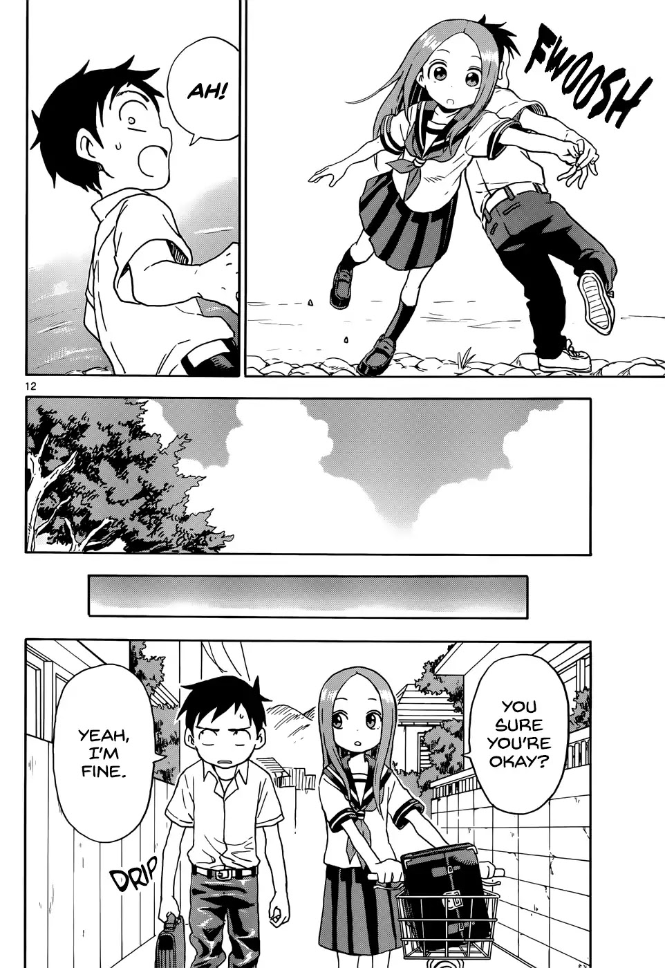 Karakai Jouzu no Takagi-san Chapter 64 page 12 - Chapter 64: Stone Skipping