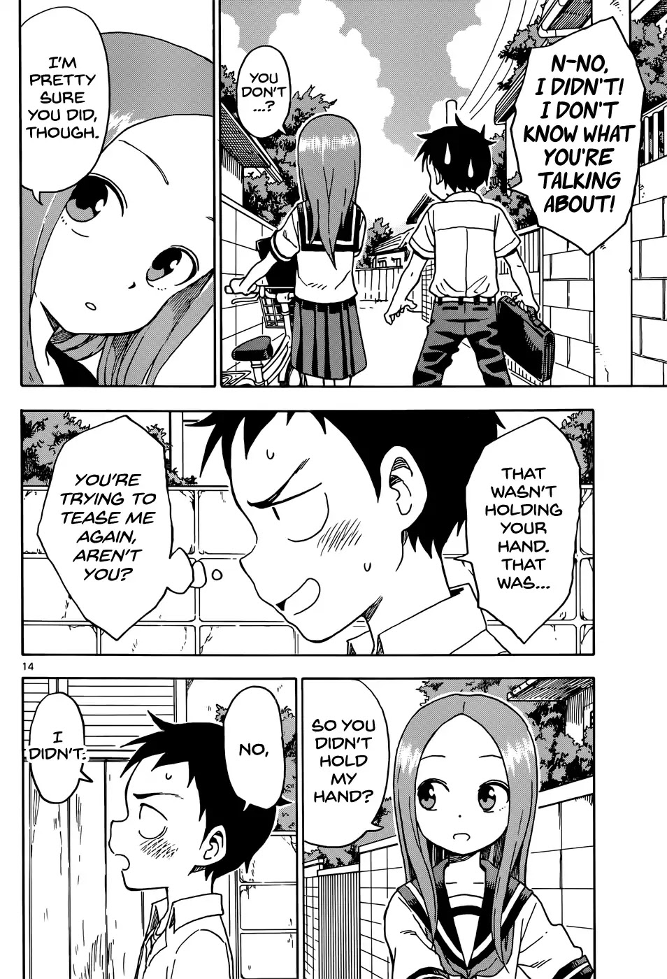 Karakai Jouzu no Takagi-san Chapter 64 page 14 - Chapter 64: Stone Skipping
