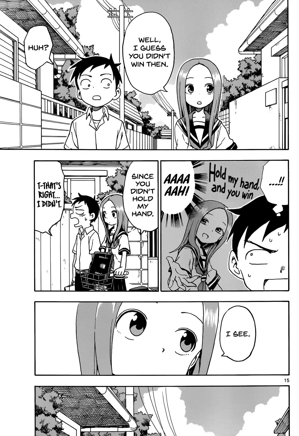 Karakai Jouzu no Takagi-san Chapter 64 page 15 - Chapter 64: Stone Skipping