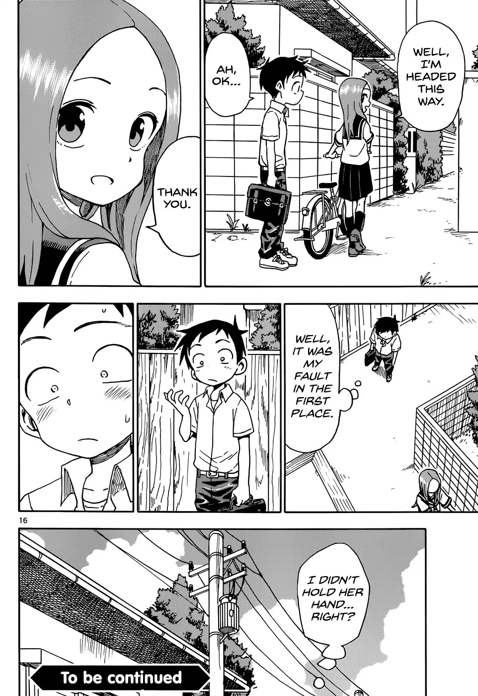 Karakai Jouzu no Takagi-san Chapter 64 page 16 - Chapter 64: Stone Skipping
