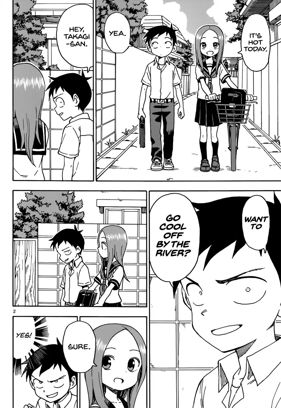 Karakai Jouzu no Takagi-san Chapter 64 page 2 - Chapter 64: Stone Skipping
