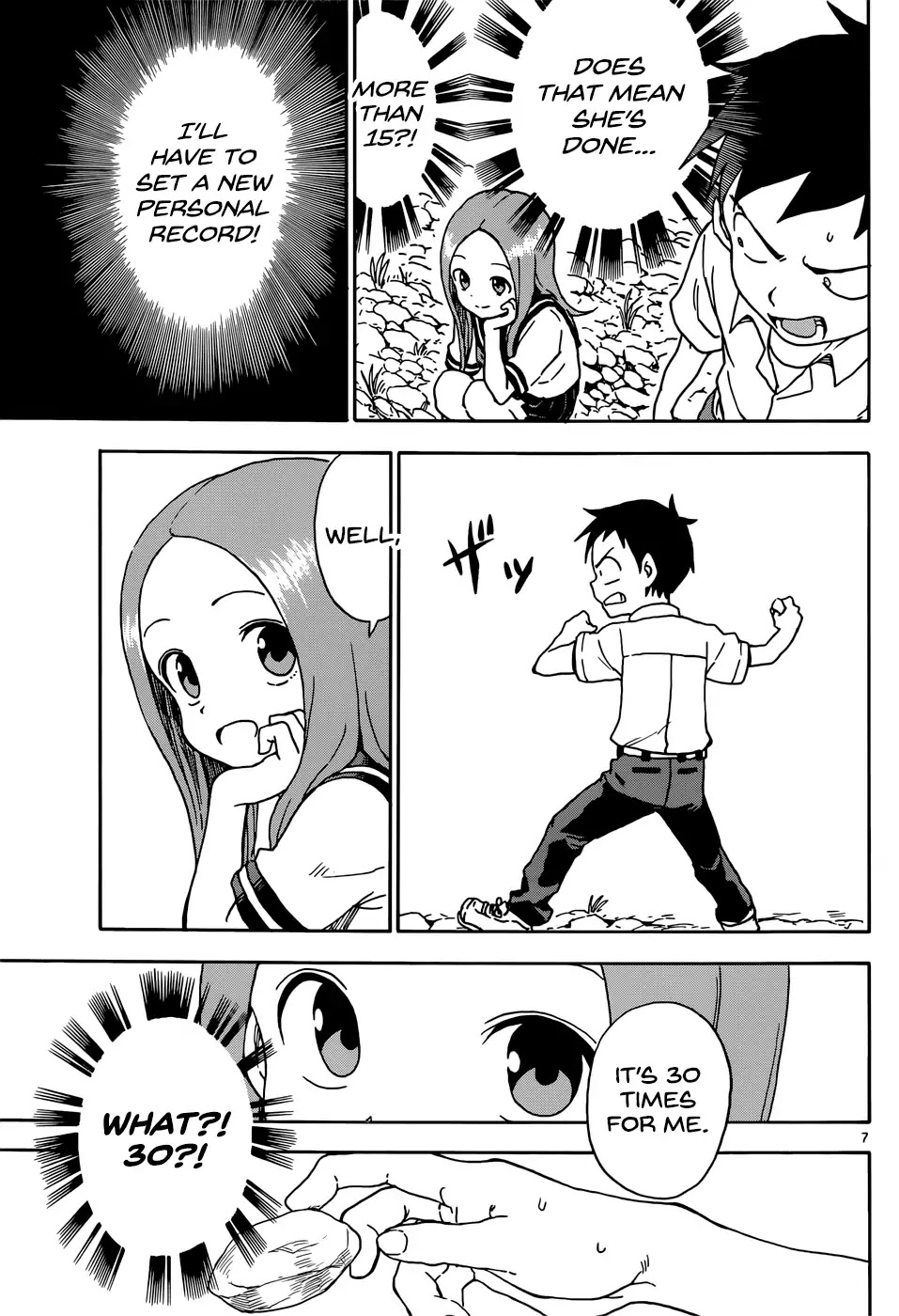 Karakai Jouzu no Takagi-san Chapter 64 page 7 - Chapter 64: Stone Skipping