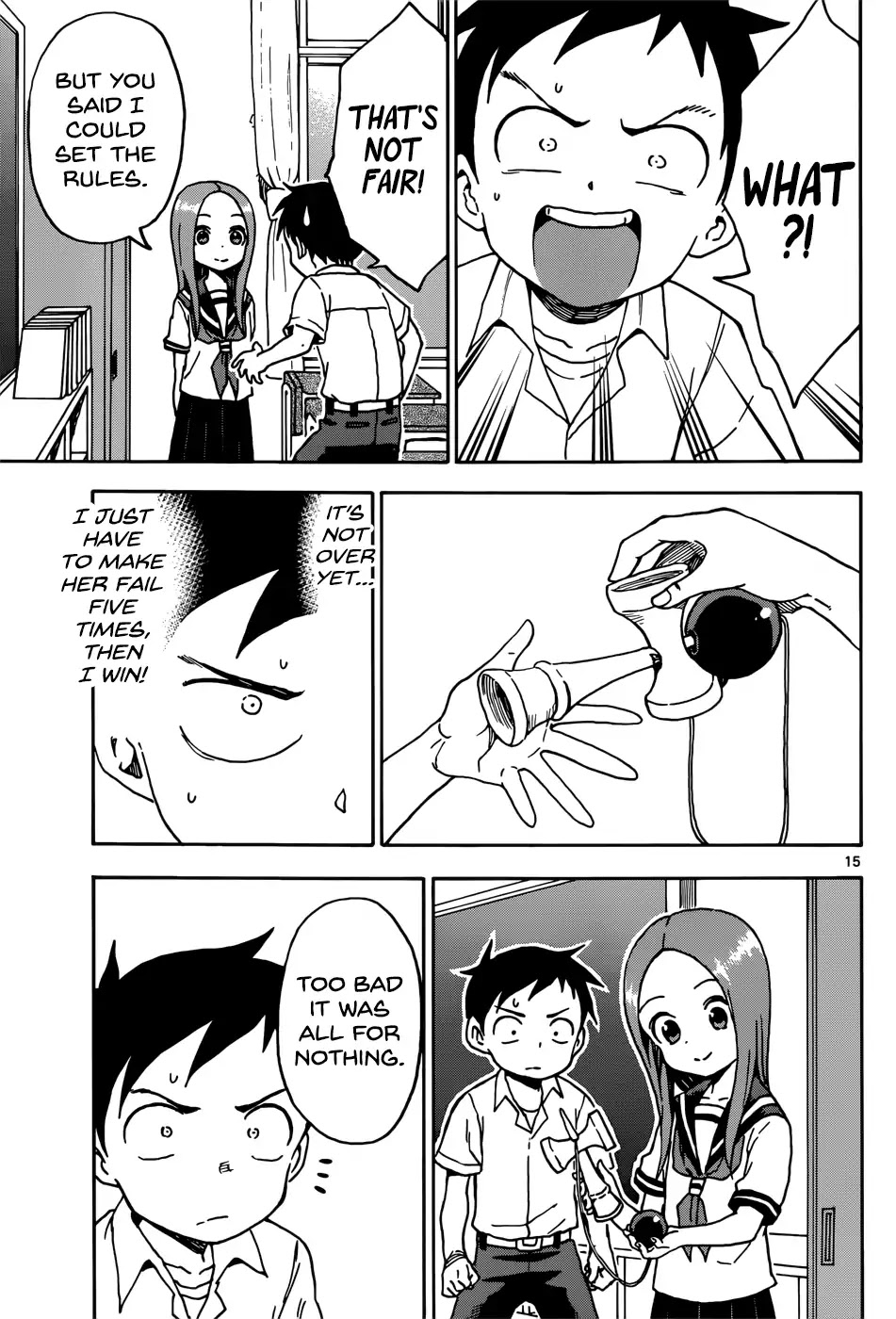 Karakai Jouzu no Takagi-san Chapter 65 page 15 - Chapter 65: Kendama