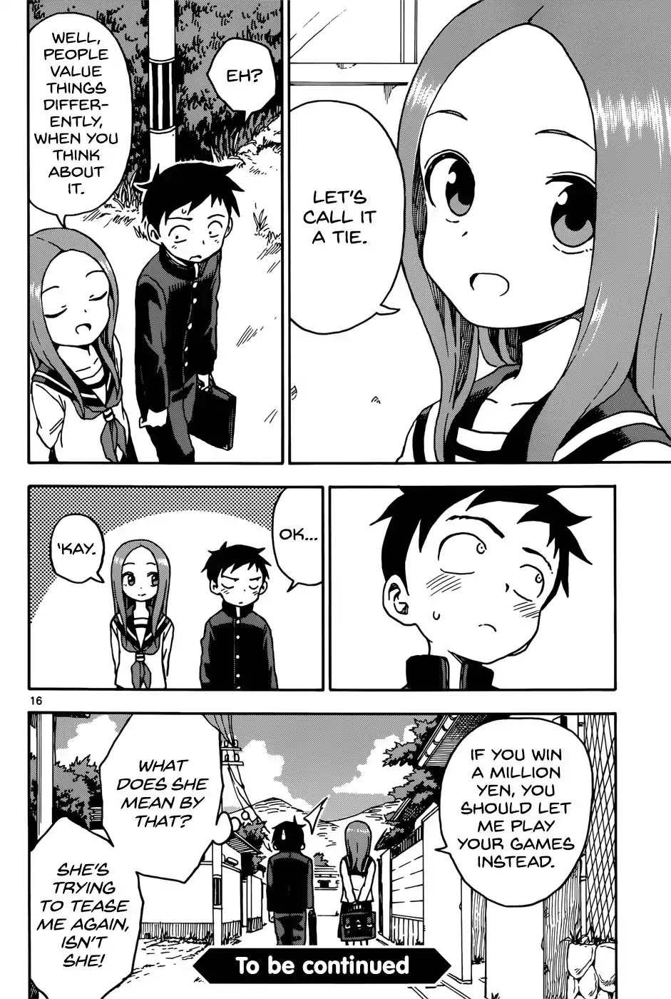 Karakai Jouzu no Takagi-san Chapter 66 page 16 - Chapter 66: Lottery