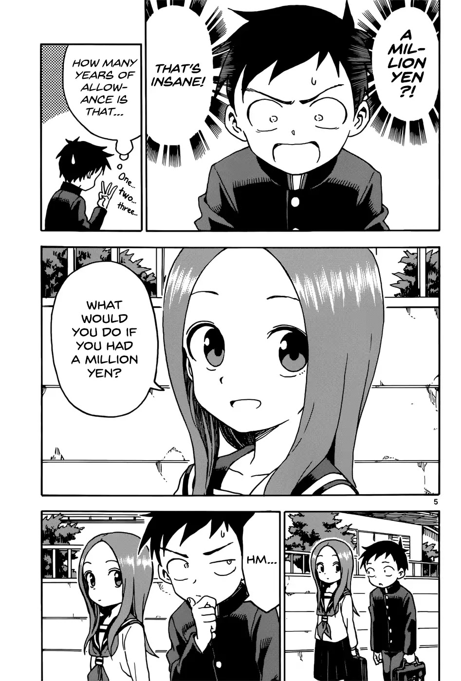 Karakai Jouzu no Takagi-san Chapter 66 page 5 - Chapter 66: Lottery