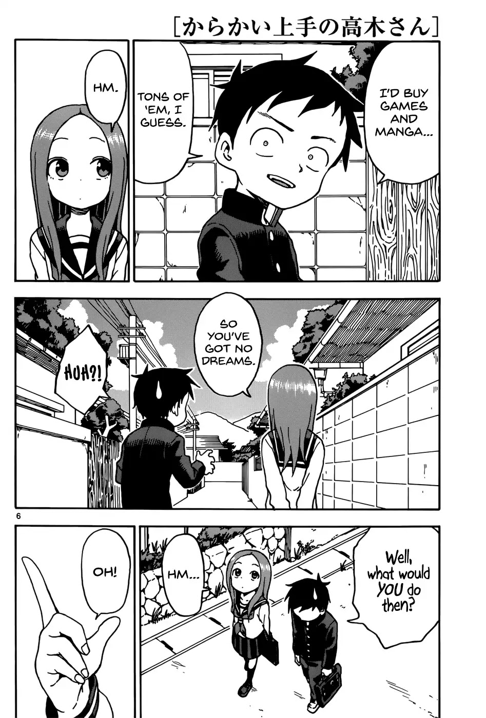 Karakai Jouzu no Takagi-san Chapter 66 page 6 - Chapter 66: Lottery