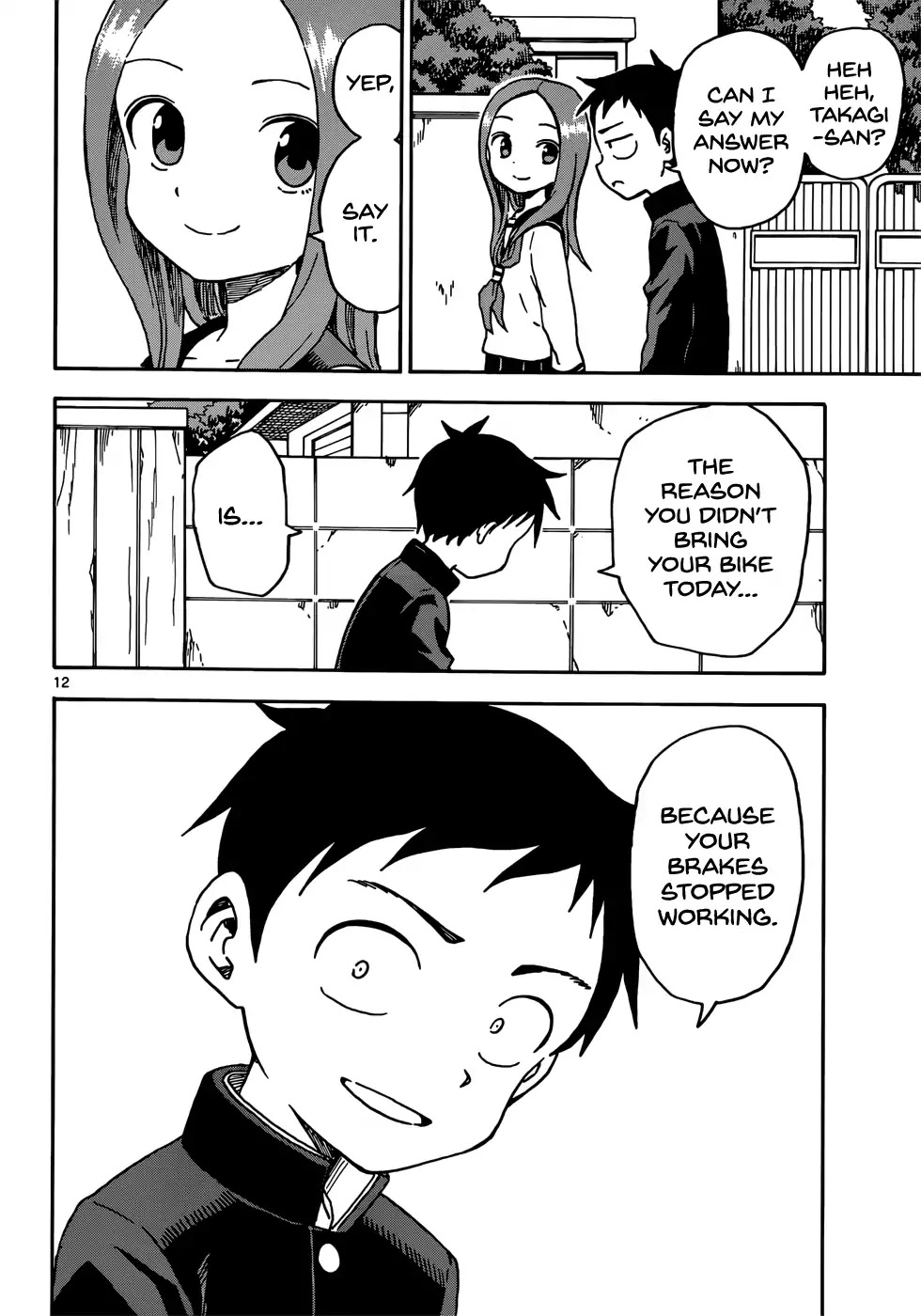 Karakai Jouzu no Takagi-san Chapter 67 page 13 - Chapter 67: Bicycle